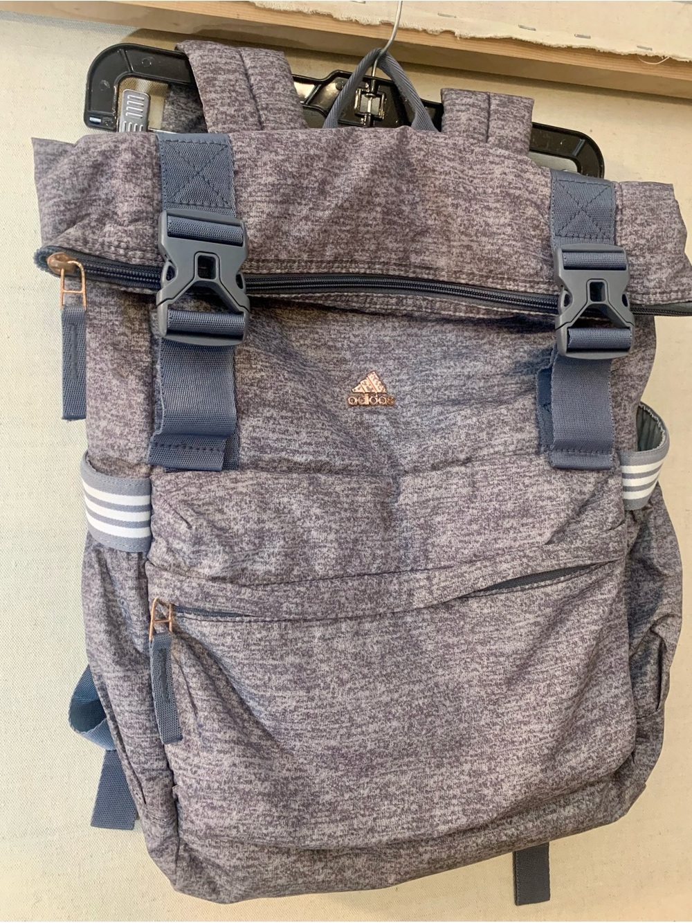 adidas Heather Grey Roll-Top Training Backpack